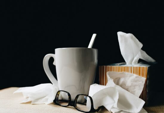 Image of sickness tissues and a mug